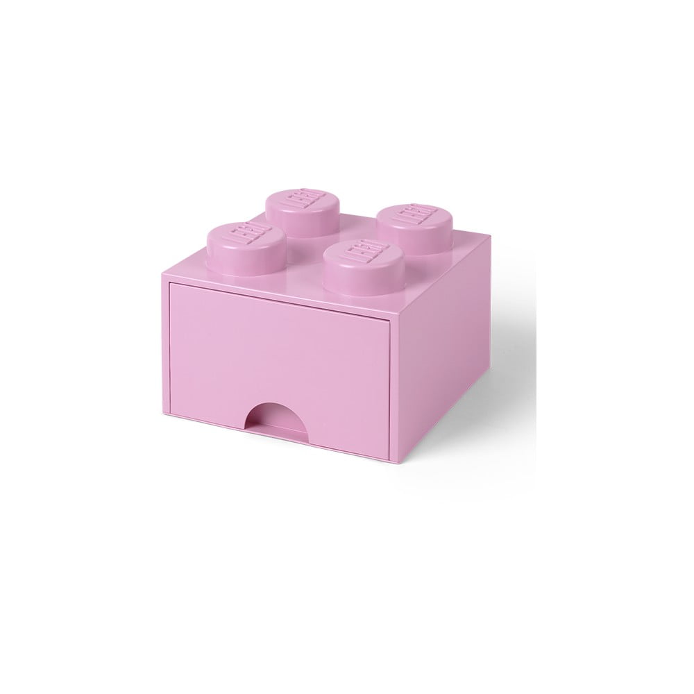 Obrázok LEGO LEGO úložný box s šuplíkem 250x250x180mm - světle růžový LEGO40051738