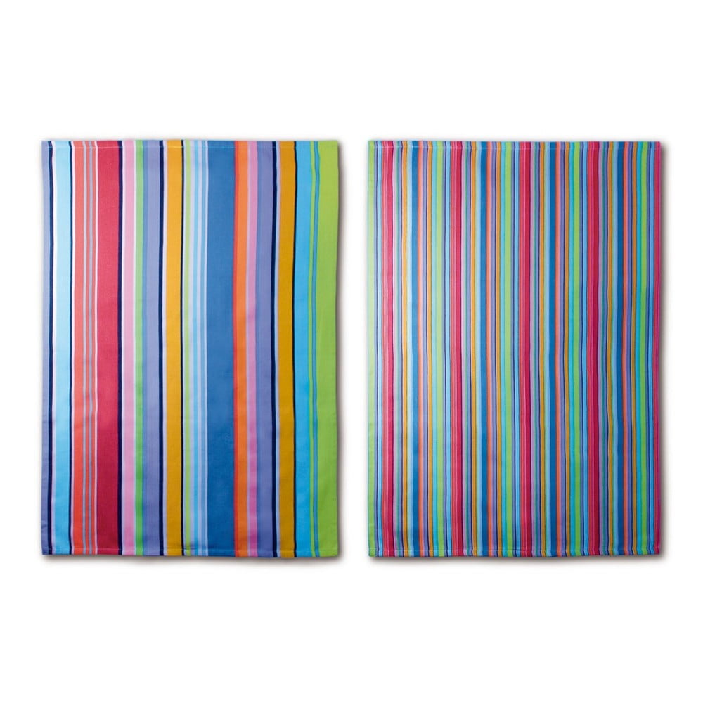 Obrázok Sada 2 utierok Remember Purple Stripes, 70 × 50 cm