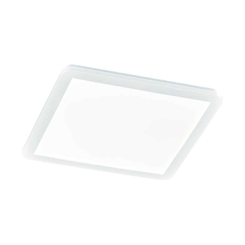 E-shop Biele štvorcové stropné LED svietidlo Trio Camillus, 40 x 40 cm