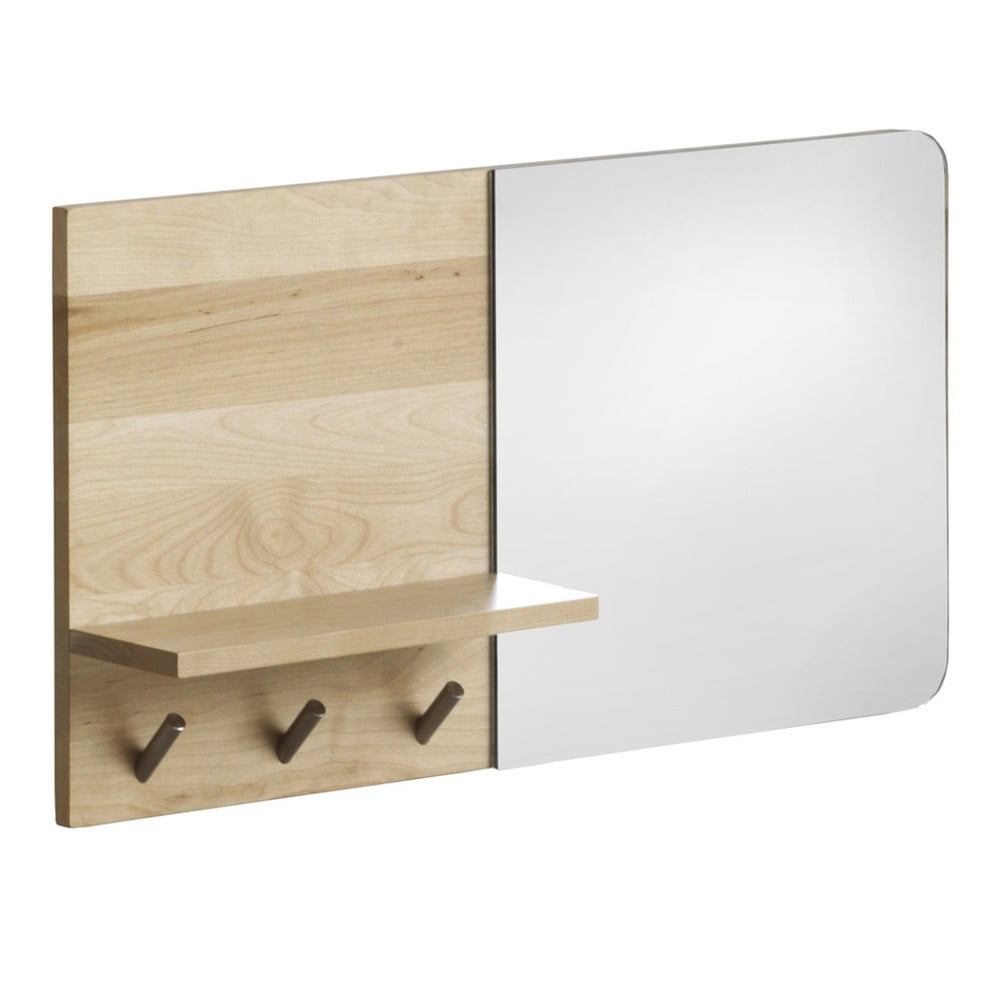 E-shop Nástenné zrkadlo s poličkou z brezového dreva Geese Stockholm