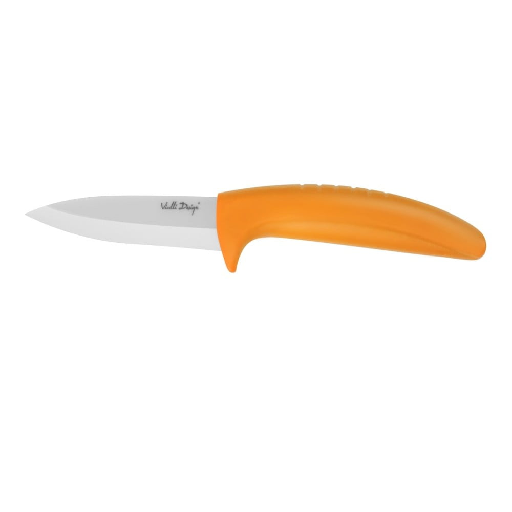 Keramický krájací nôž, 7,5 cm, oranžový