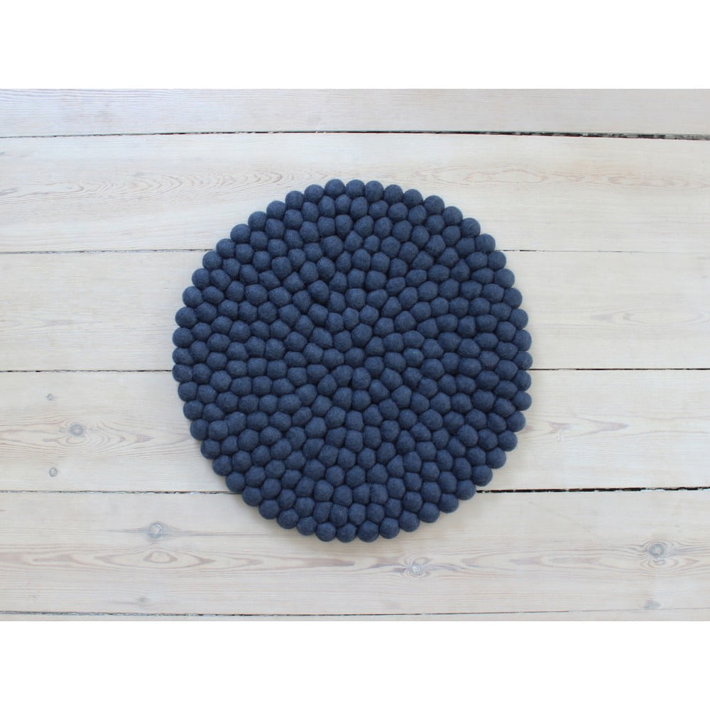 Obrázok Tmavo modrý guľôčkový vlnený podsedák Wooldot Ball Chair Pad, ⌀ 39 cm