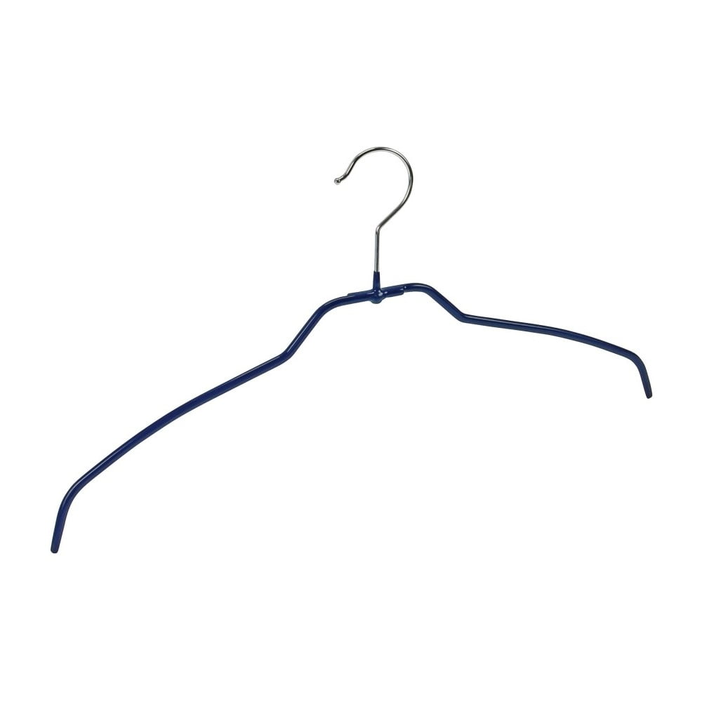 E-shop Sada 4 modrých protišmykových vešiakov na oblečenie Wenko Hanger Slim