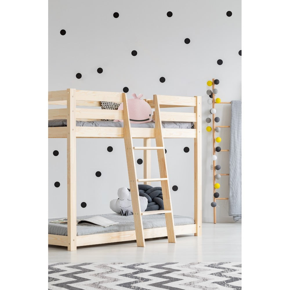 E-shop Poschodová detská posteľ z borovicového dreva 70x140 cm CLP - Adeko