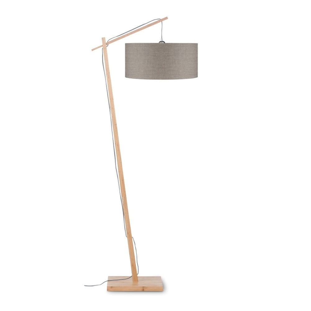 E-shop Stojacia lampa s béžovým tienidlom a konštrukciou z bambusu Good&Mojo Andes