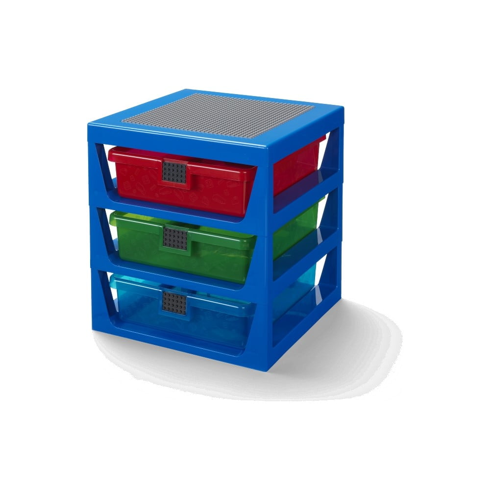 E-shop Modrý organizér s 3 zásuvkami LEGO® Storage