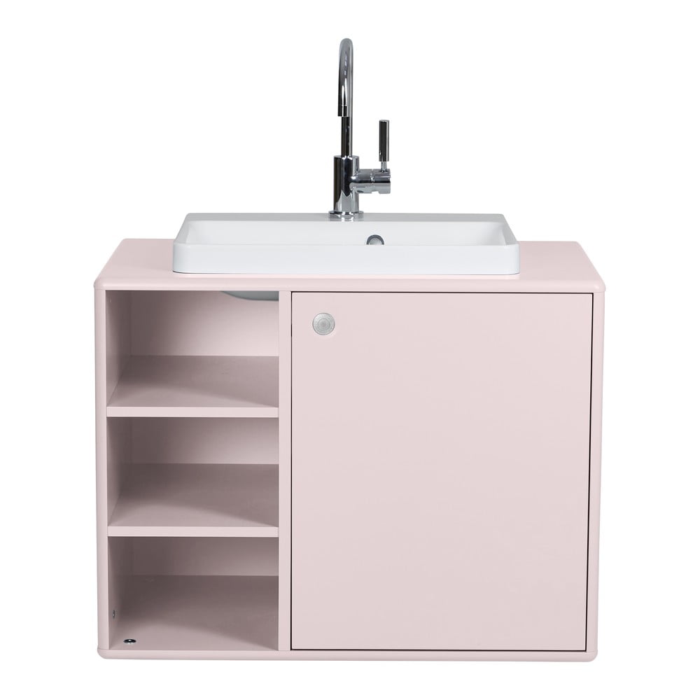 E-shop Ružová skrinka s umývadlom bez batérie 80x62 cm Color Bath - Tom Tailor for Tenzo