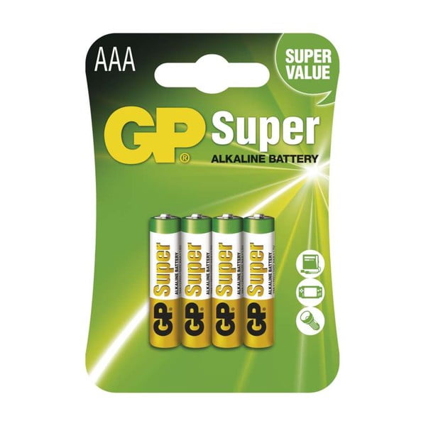 Súprava 4 alkalických baterií EMOS GP Super AAA