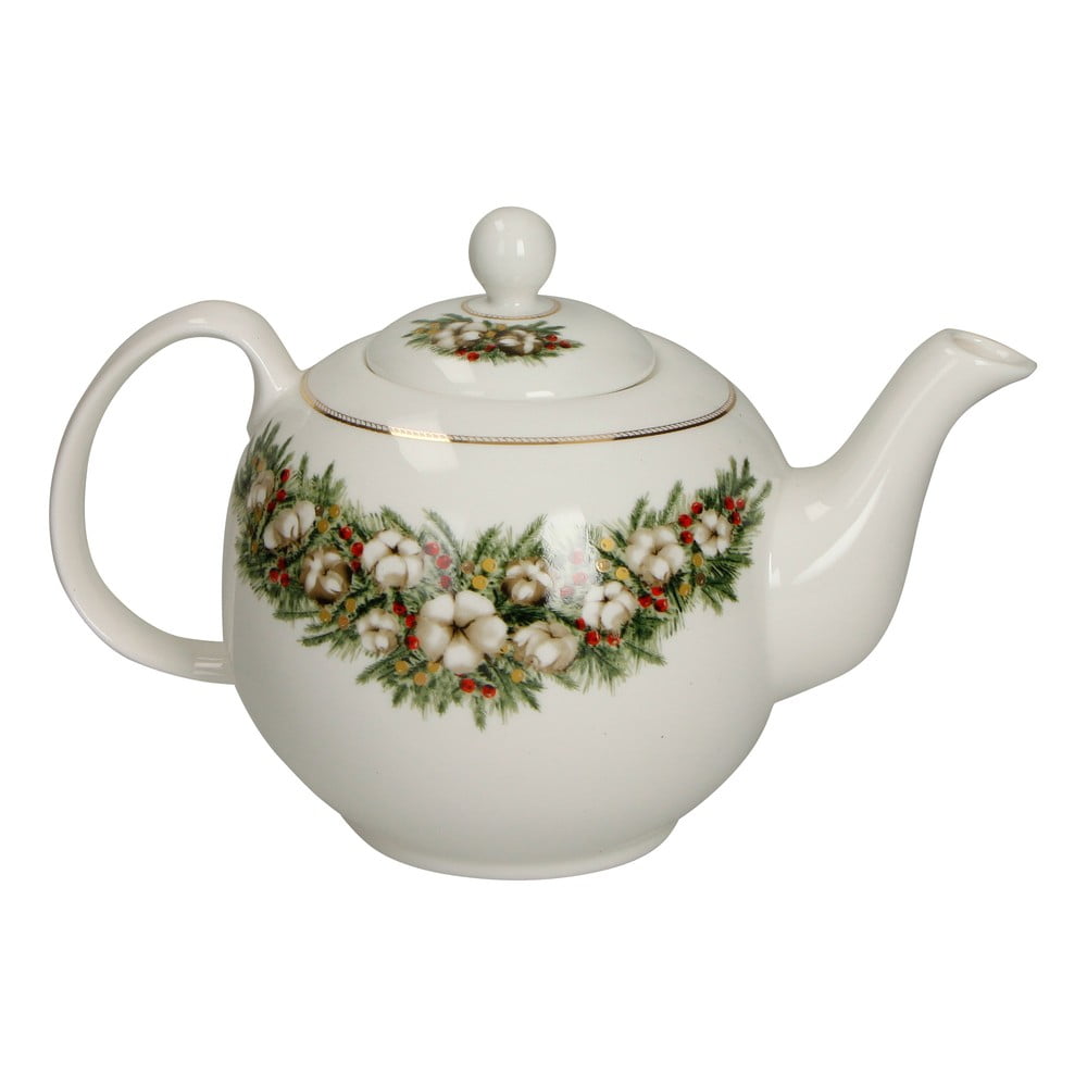 E-shop Porcelánová kanvica na čaj s vianočným motívom Brandani Teiera Batuffoli